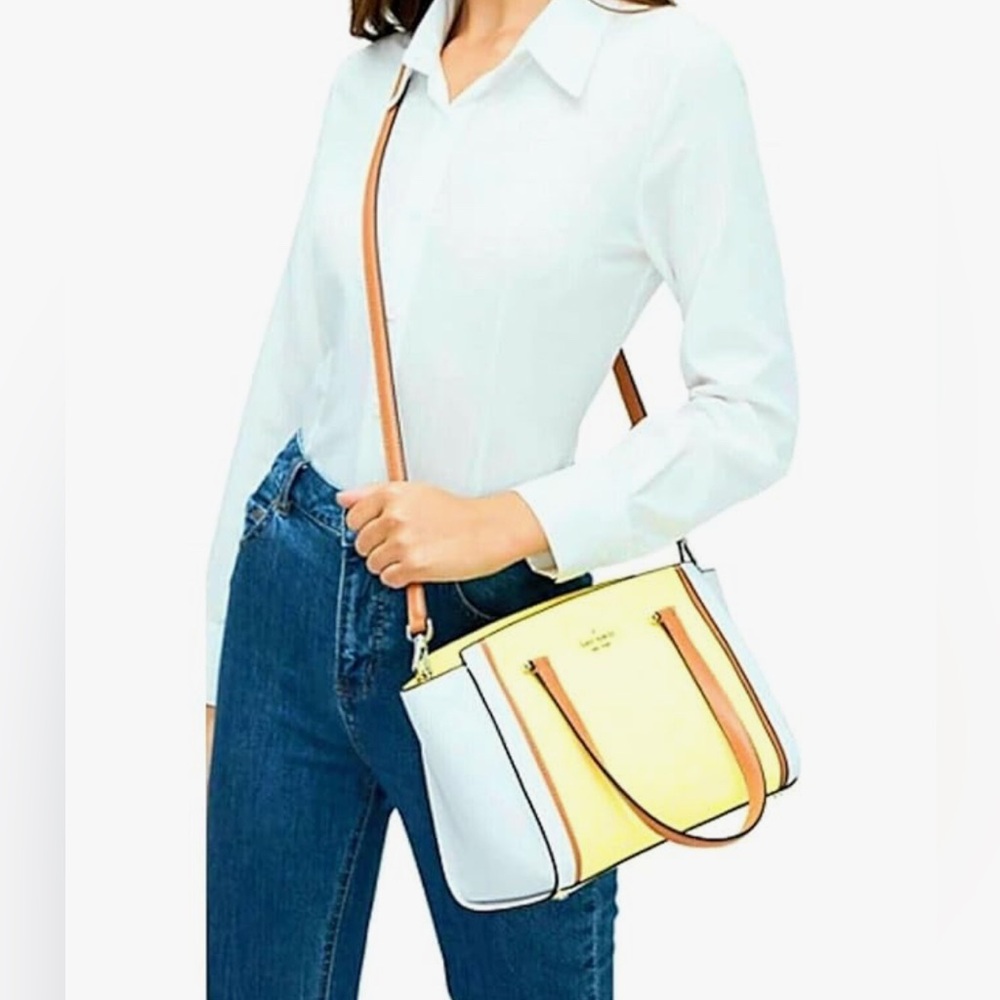 ✨SOLD KATE SPADE New York Small Patterson Drive Geraldine Satchel in Limelight - Picture 3 of 17